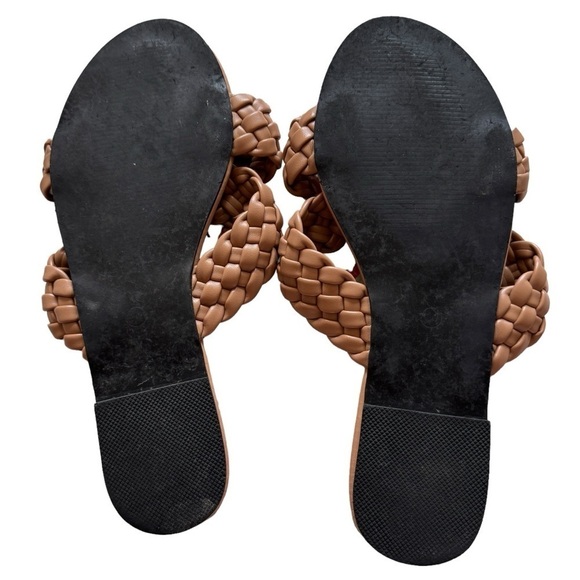 Braided Slip-On Sandals, Tan, Size 41 - Picture 3 of 5